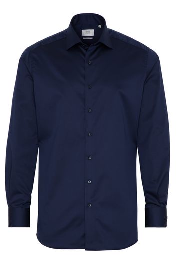 Eterna langarm hemd modern fit gentle shirt twill blau unifarben