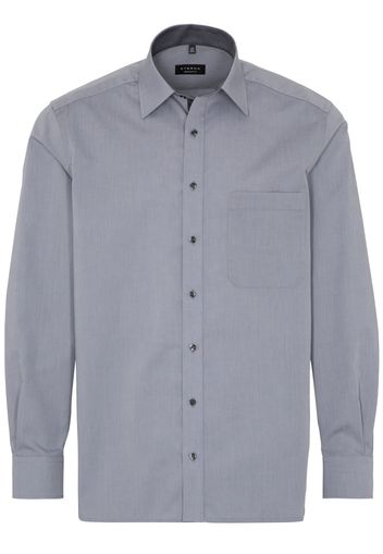 Eterna langarm hemd comfort fit chambray grau unifarben