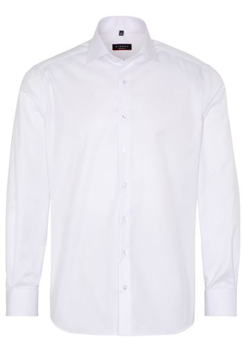 Eterna langarm hemd modern fit cover shirt twill weiss unifarben