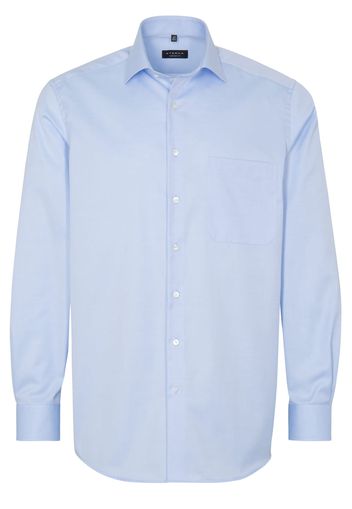 Eterna langarm hemd comfort fit cover shirt twill hellblau unifarben