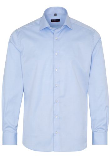 Eterna langarm hemd modern fit cover shirt twill hellblau unifarben