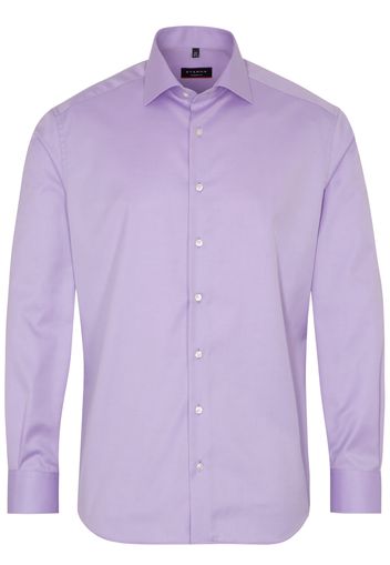 Eterna langarm hemd modern fit cover shirt twill flieder unifarben