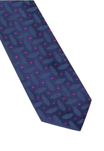 Eterna krawatte marine/pink getupft