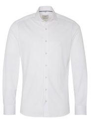 Eterna langarm hemd slim fit soft tailoring jersey weiss unifarben