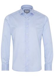 Eterna langarm hemd slim fit soft tailoring twill hellblau/weiss gestreift