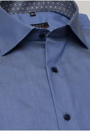 Eterna kurzarm hemd modern fit twill jeansblau unifarben