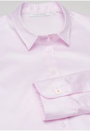 Eterna langarm bluse modern classic casual luxury twill rosa unifarben