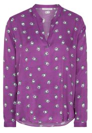 Eterna langarm bluse modern classic violett bedruckt