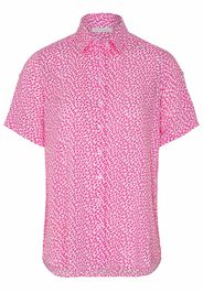 Eterna kurzarm bluse modern classic leinwandgewebe pink bedruckt