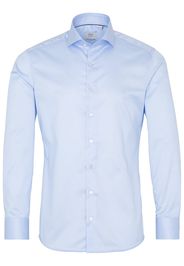 Eterna langarm hemd slim fit gentle shirt twill hellblau unifarben