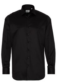 Eterna langarm hemd modern fit gentle shirt twill schwarz unifarben