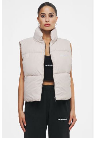 Ahead of Time Female Rio Cropped Puffer Vest Cream