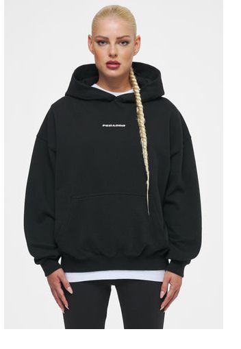 Ahead of Time Female Clarita Logo Oversized Hoodie Washed Black