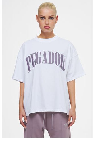 Ahead of Time Female Miami Heavy Oversized Tee White Future Violet