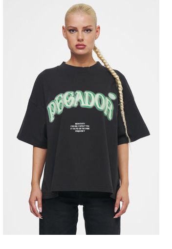 Ahead of Time Female Rena Heavy Oversized Tee Washed Black