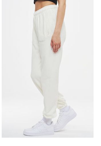 Ahead of Time Female Grace High Waisted Sweat Pants Washed Pearl White