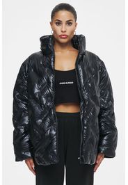 Ahead of Time Female Avila Oversized Monogram Puffer Jacket Black