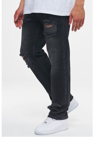 Ahead of Time Male Larkin Distressed Jeans Washed Black