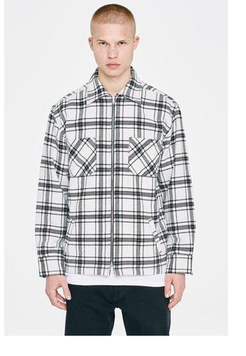 Atlantic Trace Men Bale Heavy Flannel Zip Shirt Thunder River