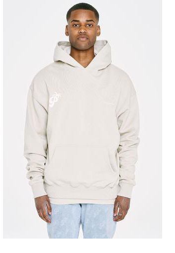 Atlantic Trace Men Lares Oversized Hoodie Whisper White