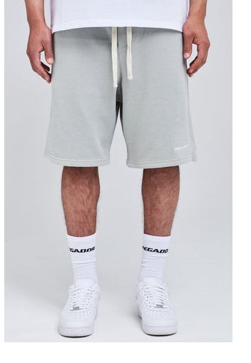 Modern Reality Men Logo Heavy Sweat Shorts Washed Heather Grey