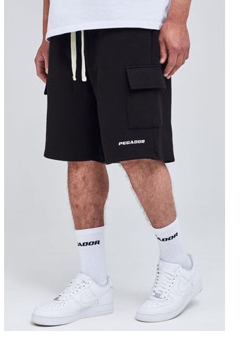 Modern Reality Men Pineda Heavy Sweat Cargo Shorts Black