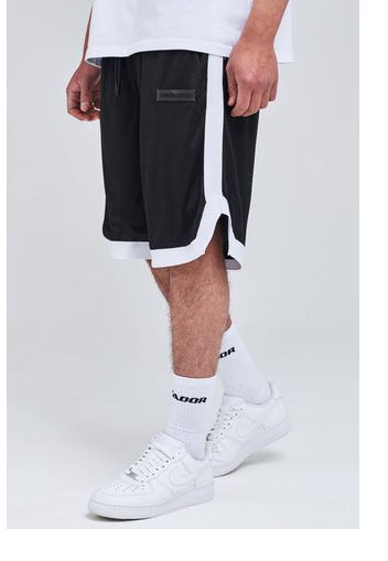 Modern Reality Men Basketball Shorts Black White