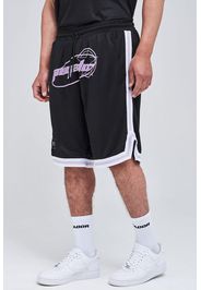 Modern Reality Men Official Team Shorts Black Purple Paste