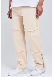 Modern Reality Men Conway Baggy Jeans Washed Light Cream