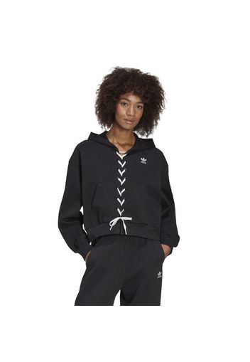 adidas Wmns Laced Hoodie" - Gr. 34 Black"