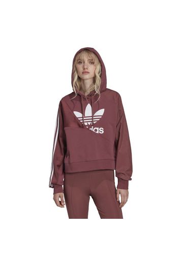 adidas Wmns Split Trefoil Hoodie" - Gr. 34 Quiet Crimson"