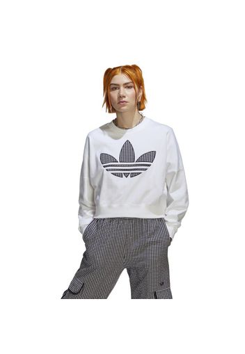 adidas Wmns Oversized Loose Trefoil Sweat" - Gr. 34 White"