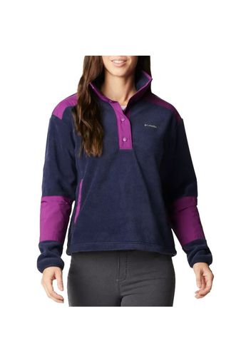 Columbia Wmns Benton Springs Cropped Fleece" - Gr. S Dark Nocturnal / Plum"