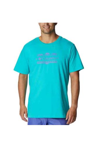 Columbia Explorers Canyon™ Back Graphic Tee" - Gr. S Bright Aqua / Bordered Beauty Graphic"