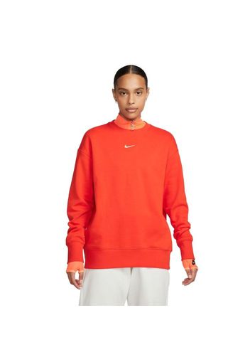 Nike Wmns Oversized Crewneck Sweat" - Gr. XS Picante Red / Sail"