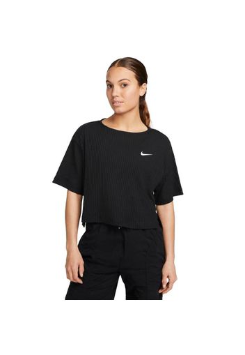 Nike Wmns Ribbed Jersey Tee" - Gr. XS Black"