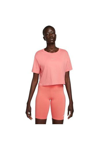 Nike Wmns Printed Cropped Shirt" - Gr. XS Pink Salt"