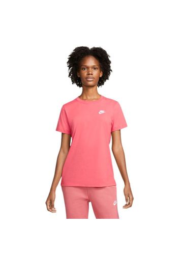 Nike Wmns Sportswear Club Shirt" - Gr. XS Archaeo Pink / White"