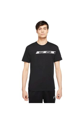 Nike Sportswear Repeat Shirt - Gr. S Black / White