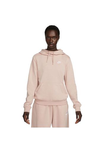 Nike Wmns Club Fleece Funnel-Neck Hoodie" - Gr. XS Pink Oxford / White"