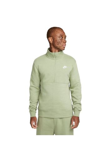 Nike Sportswear Brushed-Back 1/2-Zip Sweat" - Gr. S Oil Green / White"
