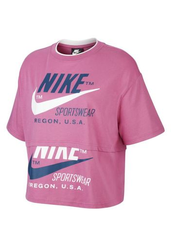 Nike Wmns Short Sleeve Top" - Gr. M Cosmic Fuchsia"