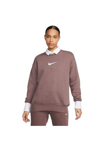 Nike Wmns Oversized Fleece Sweat" - Gr. XS Plum Eclipse / White"