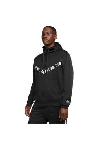 Nike Sportswear Full-Zip Hoodie" - Gr. S Black / White"