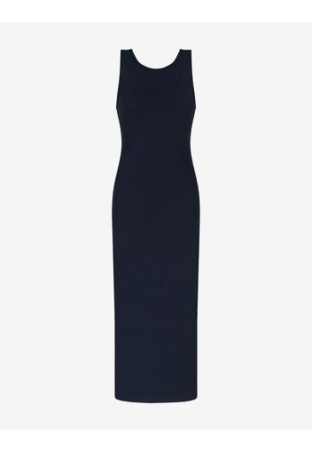 Armani Exchange Maxi-Kleid Marineblau Viskose, Polyamid, Elastan