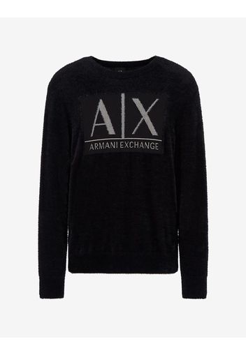 Armani Exchange Rundkragen Schwarz Polyamid