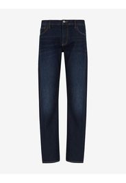 Armani Exchange Straight Fit Jeans Blau Baumwolle, Elastan