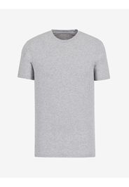 Armani Exchange Basic-T-Shirt Hellgrau Baumwolle