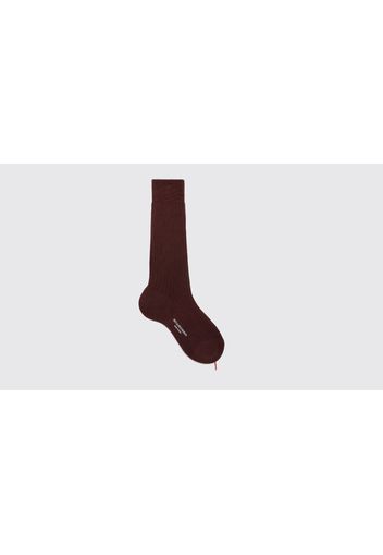 Socken Burgundy Cotton Calf Socks Cotton