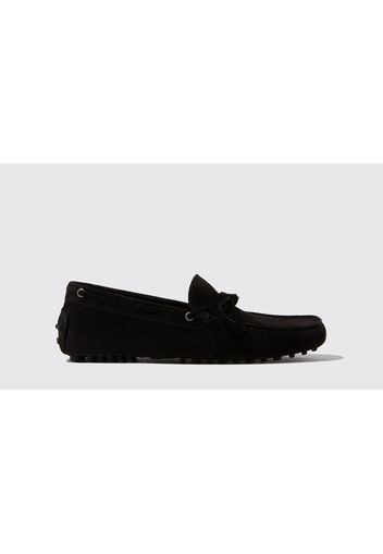 Mokassins James Black Suede Veloursleder